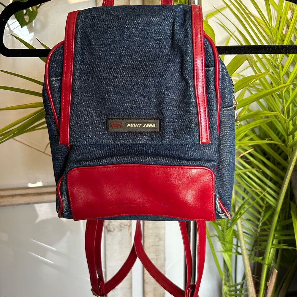 Point Zero Red and Blue Backpack